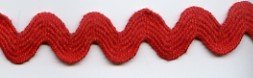 Red Cotton RIC Rac Ribbon - Jumbo Size