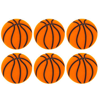 Basketball Flatback Cabachon Embellishments 6pc