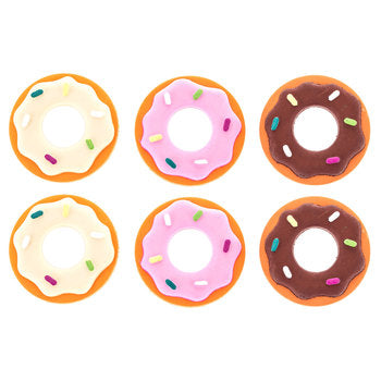 Sprinkled Donut Embellishments Flatbacks 6 Piece