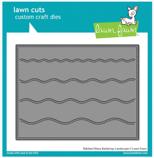 Lawn Fawn Stitched Wavy Backdrop Landscape Die