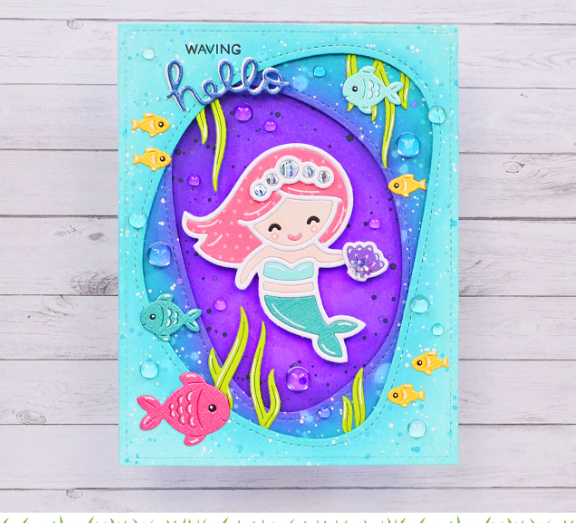 Lawn Fawn Mermazing Mermaid Die Sample