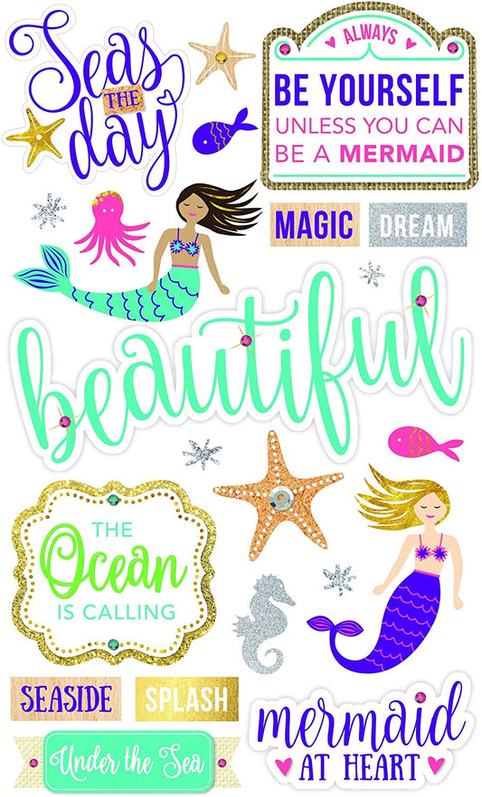 Momenta Mermaids Mixed Media Stickers