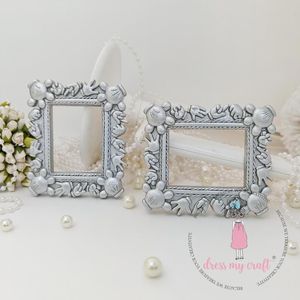 Dress My Craft Miniature Micky Frame 2/Pkg Silver