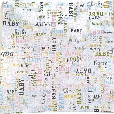 Baby words Scrapbook Paper