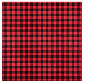 Red Black Buffalo Plaid Scrapbook Paper