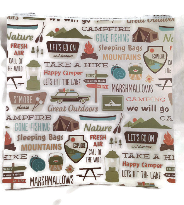 Camping Phrases Scrapbook Paper