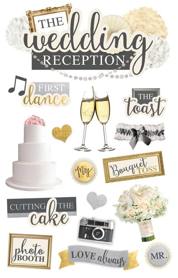 Wedding Reception Scrapbook Stickers