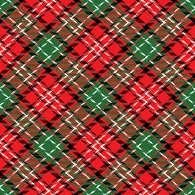 Christmas Tartan Plaid Scrapbook Paper