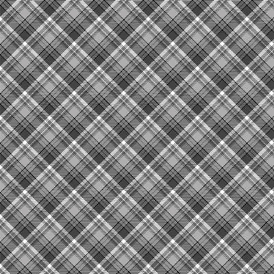 Highland Granite Gray Tartan Plaid Scrapbook Paper