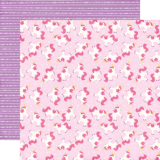 Magical Unicorns Perfectly Princess Scrapbook paper