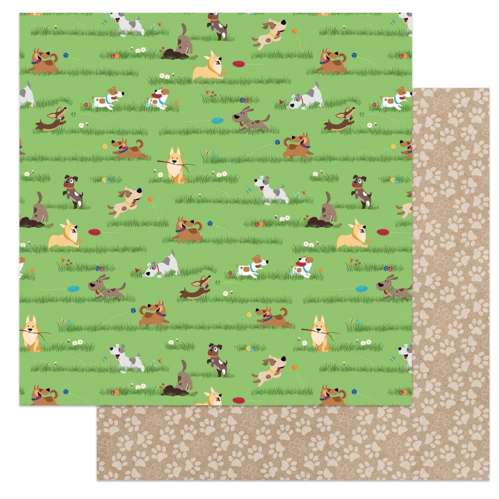 Fetch - Dog Lover Dog Scrapbook Paper 12x12