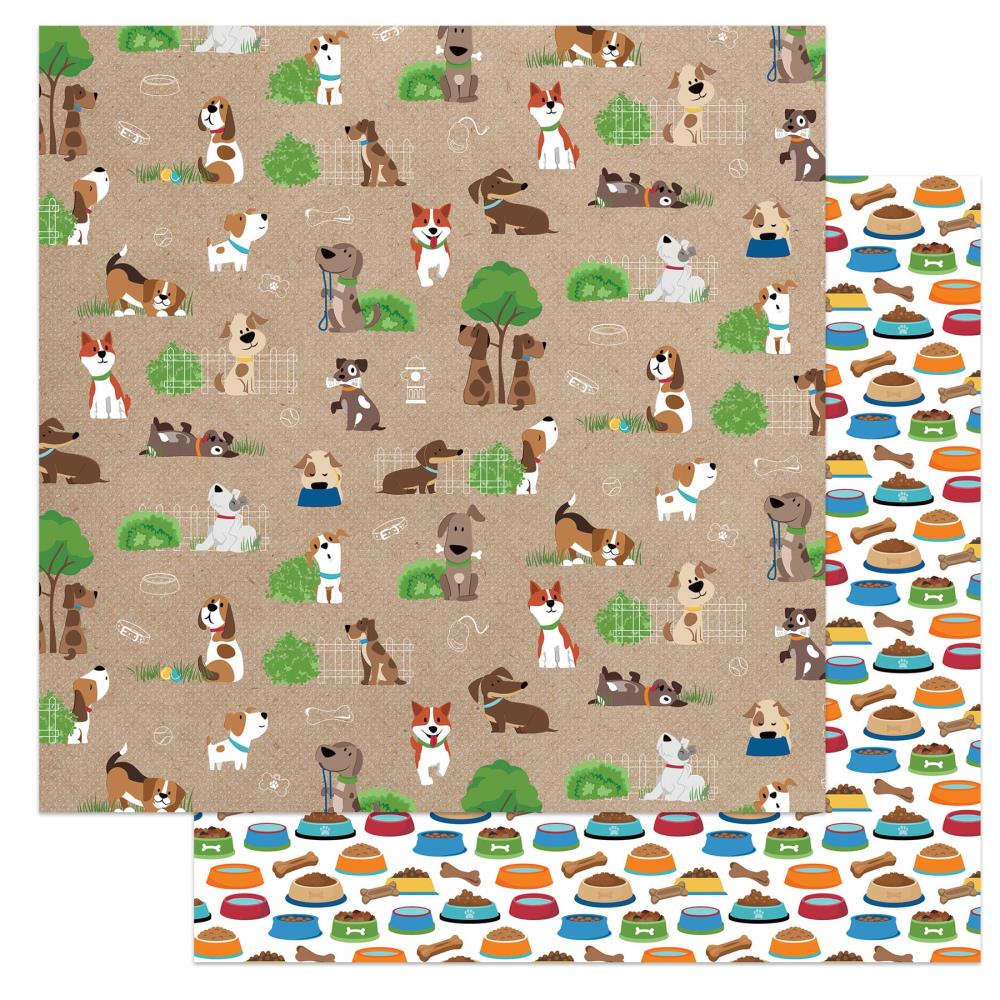 Dog Lover Go For a Walk Scrapbook Paper