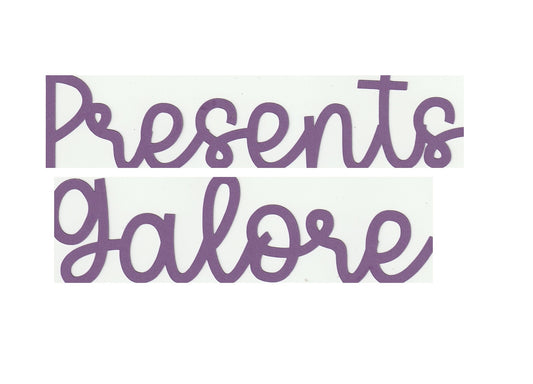 Presents Galore Die Cut Title