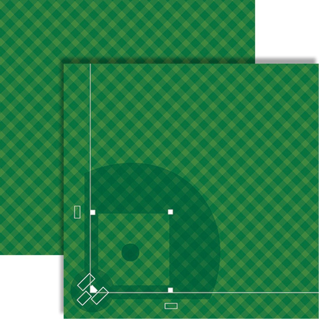 Baseball Diamond Scrapbook Paper by Reminisce