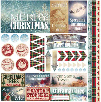 Christmas Spirit 12x12 Scrapbook Papers & Stickers Set