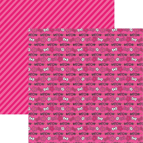 Reminisce Cute Kitty - Cute Kitty Meow 12x12 Scrapbooking Paper - 5 sheets