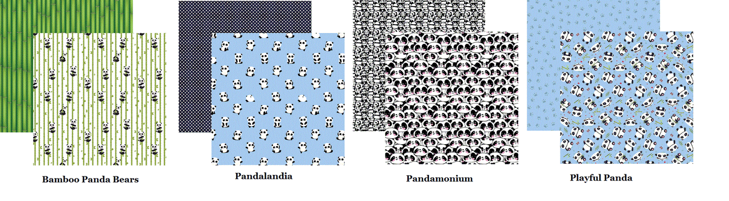 Reminisce Panda Bear Scrapbook Papers Set