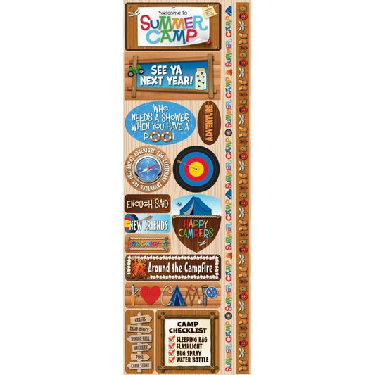 Reminisce Summer Camp Scrapbook Stickers