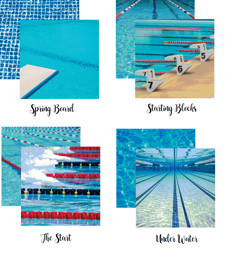 Swim Team Scrapbook Paper Set