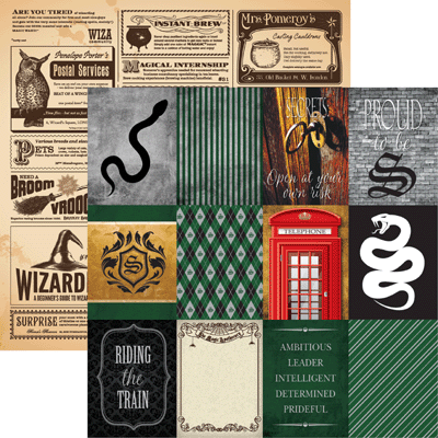 Reminisce Wizards 102 Mayhem Scrapbook Paper