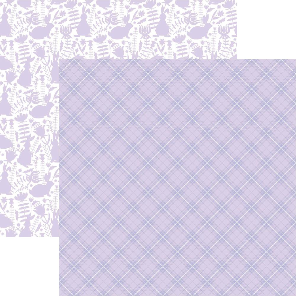 Reminisce Bunny Hop 4 Easter Plaid Scrapbook Paper