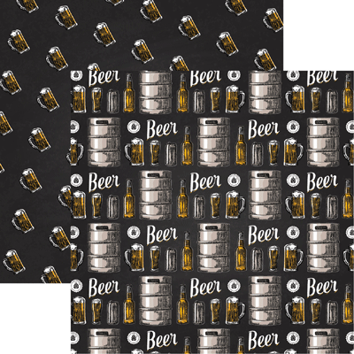 Cheers Craft Beer Scrapbook Paper by Reminisce