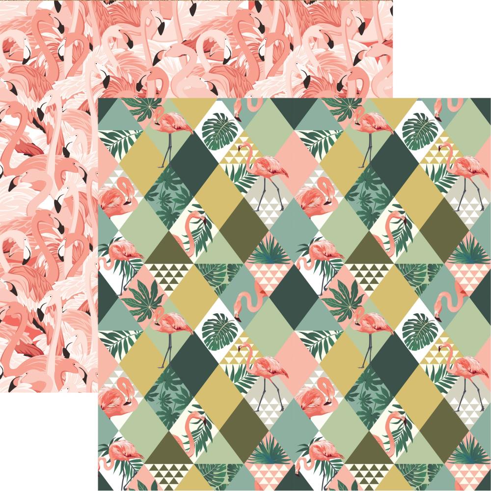 Pretty in Pink Florida Scrapbook Paper