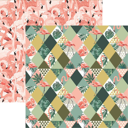 Pretty in Pink Florida Scrapbook Paper