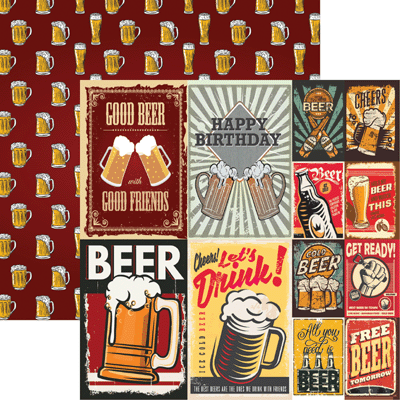 Happy Hour More Beer Scrapbook Paper