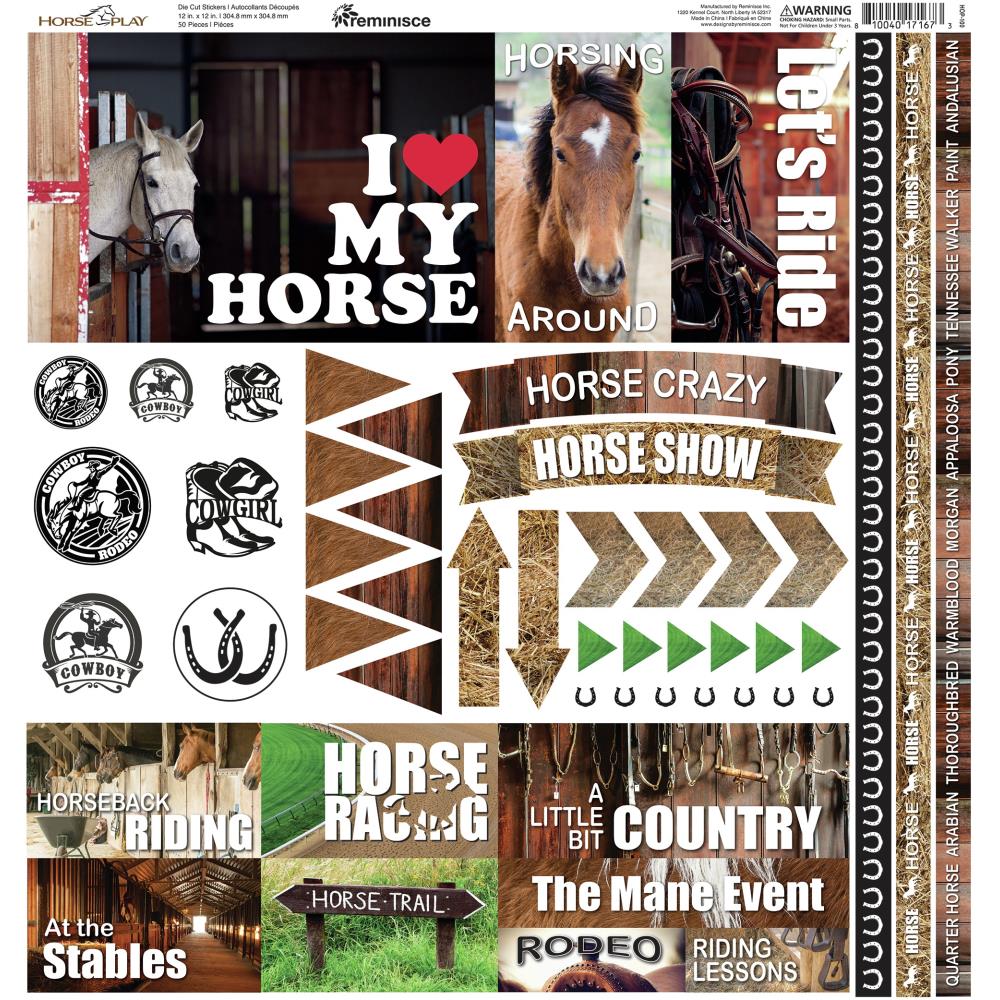 Reminisce Horse Play Stickers