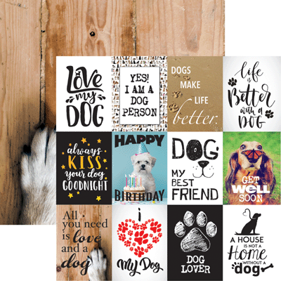 Love My Dog - My Best Friend Scrapbook Paper