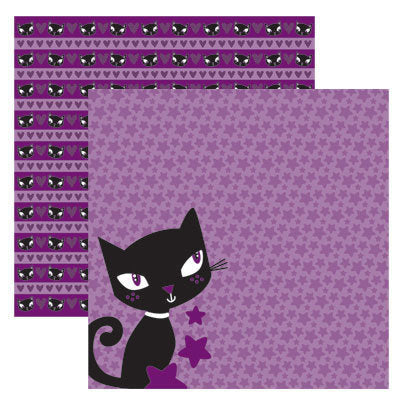 Miss Halloween Jezebel Cat Scrapbook Paper