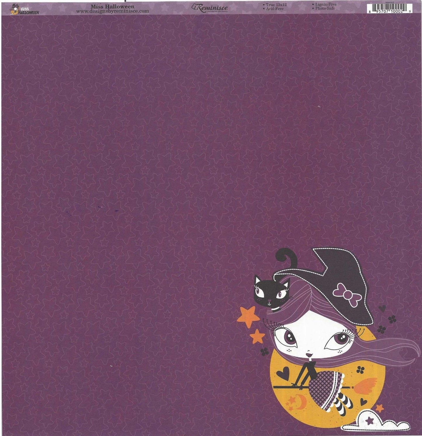 Miss Halloween Scrapbook paper by Reminisce