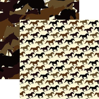 Horsin Around Saddle up Scrapbook Paper