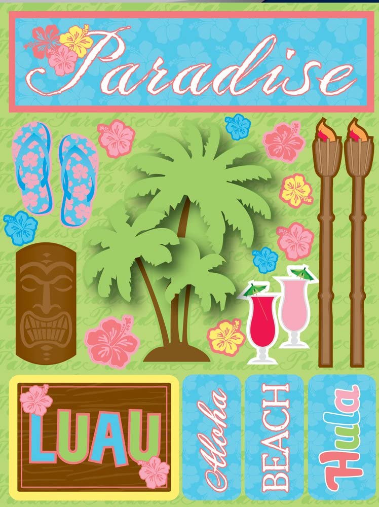 Paradise Beach Luau Beach Stickers