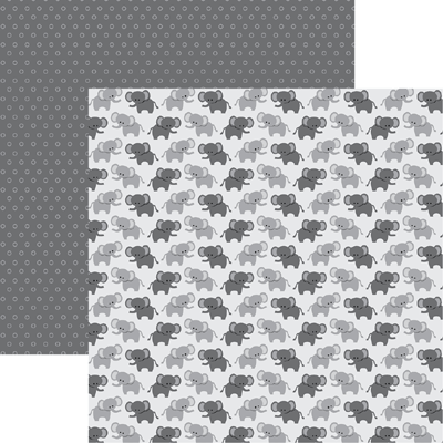 Unforgettable Elephants Scrapbook Paper