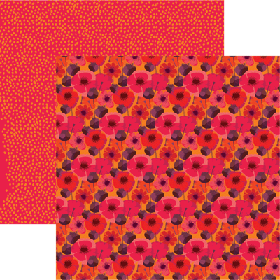 Wild Poppies VB Inspired Scrapbook Paper