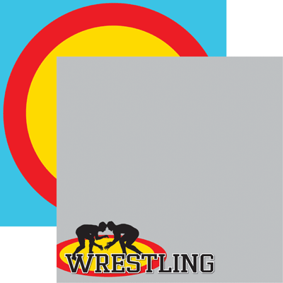 Wrestling - 12x12 Scrapbook Papers Set of 4 Sheets by Reminisce