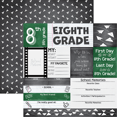 Eighth 8th Grade Scrapbook Paper