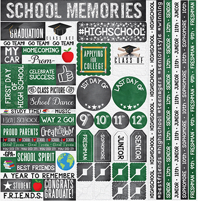 High School 9th-12th Grade - You've Been Schooled Papers & Stickers Set