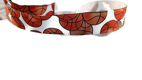 Basketball Grosgrain Sports Ribbon 5/8In Wide - 4Yards