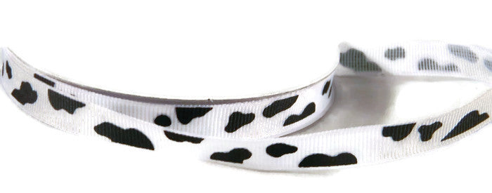 Cow Print Grosgrain Ribbon