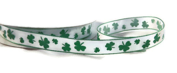 Shamrock - Printed Ribbon - 5 Yards