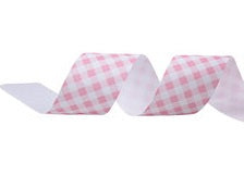 Pink Gingham Plaid Ribbon