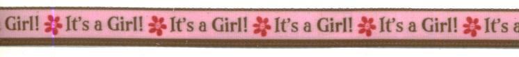 Its a Girl Satin Ribbon