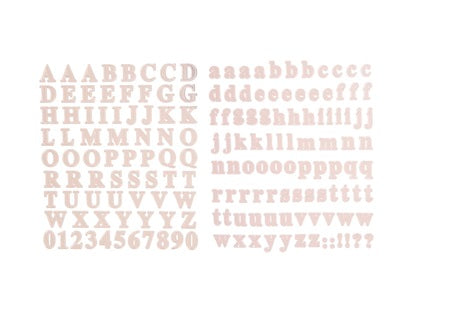 Foil Rose Gold Alphabet Stickers