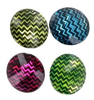 Sewology Gem Buttons Assortment - Chevron Brights