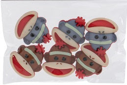 Sock Monkey Buttons Set