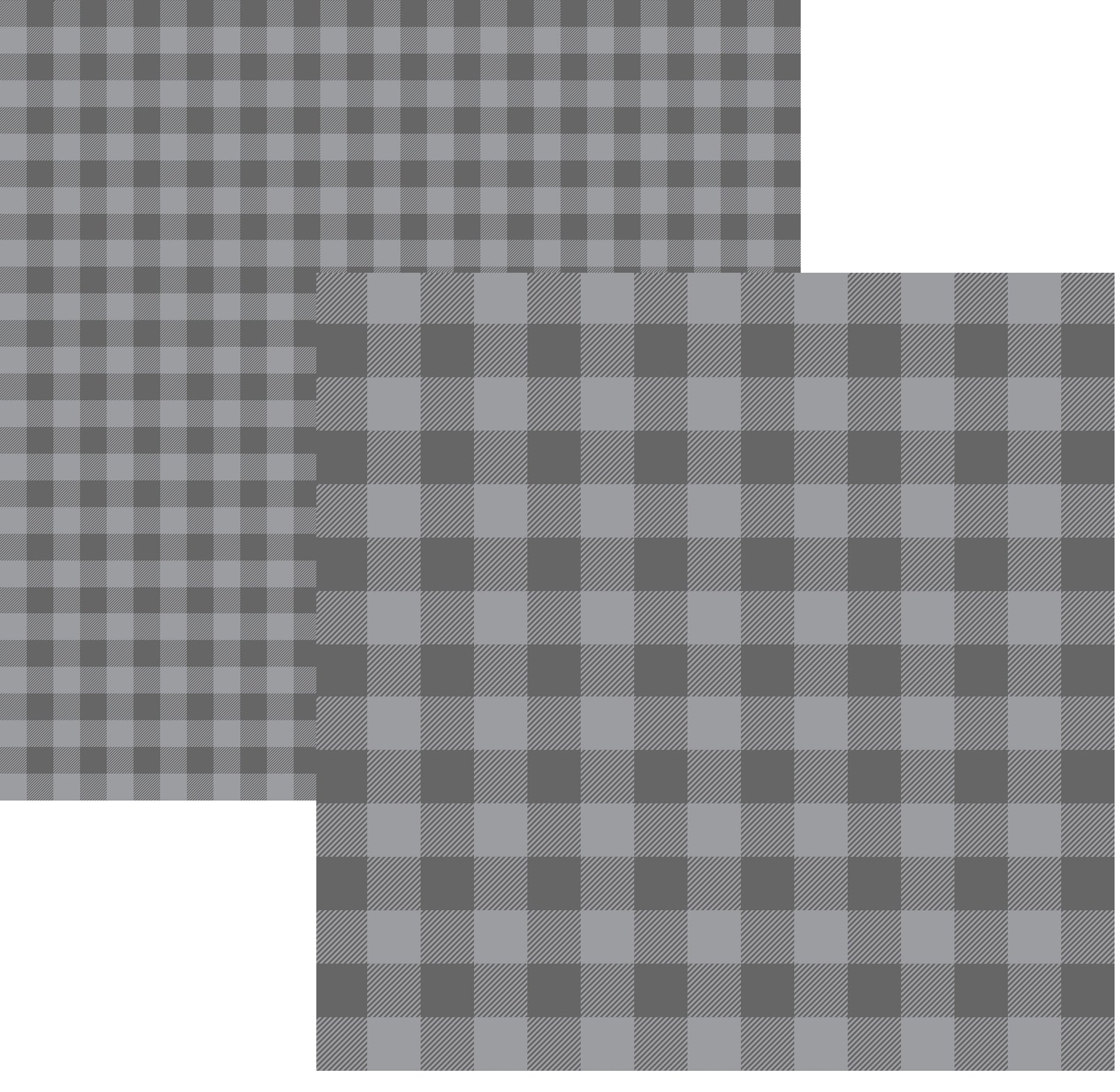 Shades of Gray Buffalo Plaid Paper