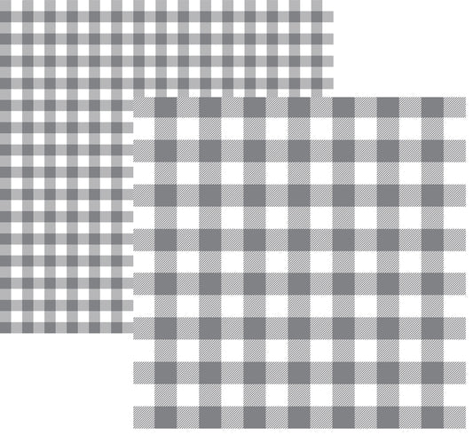 Shades of Grey Buffalo Plaid Paper